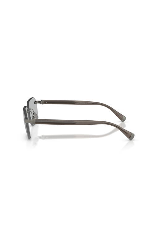 Brunello Cucinelli 57mm Rectangle Optical Glasses In Gray