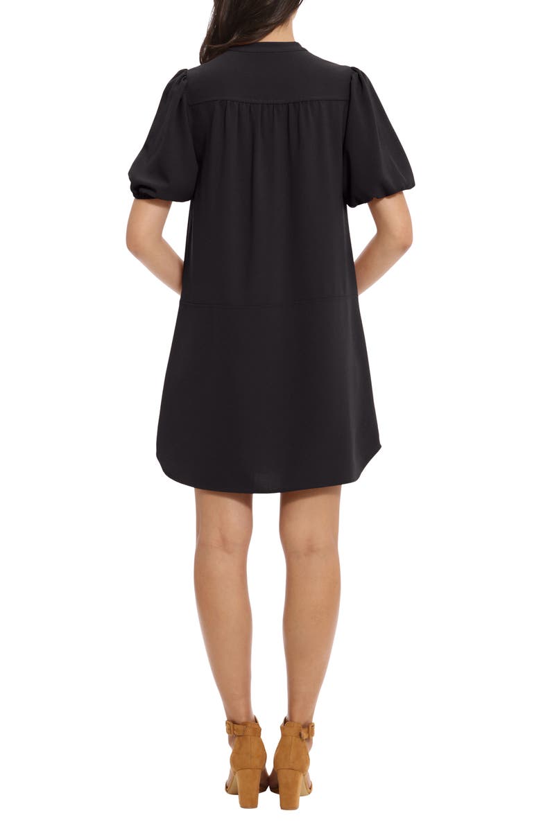 London Times Puff Sleeve Crepe Shift Dress, Alternate, color, 