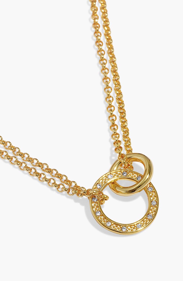 A Littles & Co Evermore Linked Circles Necklace In Gold-Tone Plating, Alternate, color, Metallic Gold