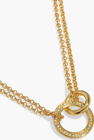 A Littles & Co Evermore Linked Circles Necklace In Gold-Tone Plating