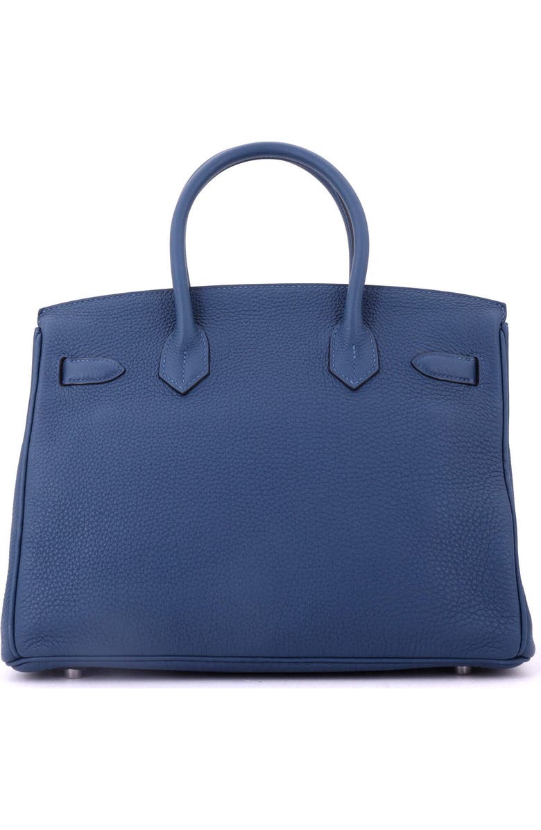 Pre-Owned Hermes Birkin Handbag Blue Togo with Palladium Hardware 30, Alternate, color,