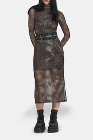 Disturbia Eros Realm Graphic Mesh Midi Dress