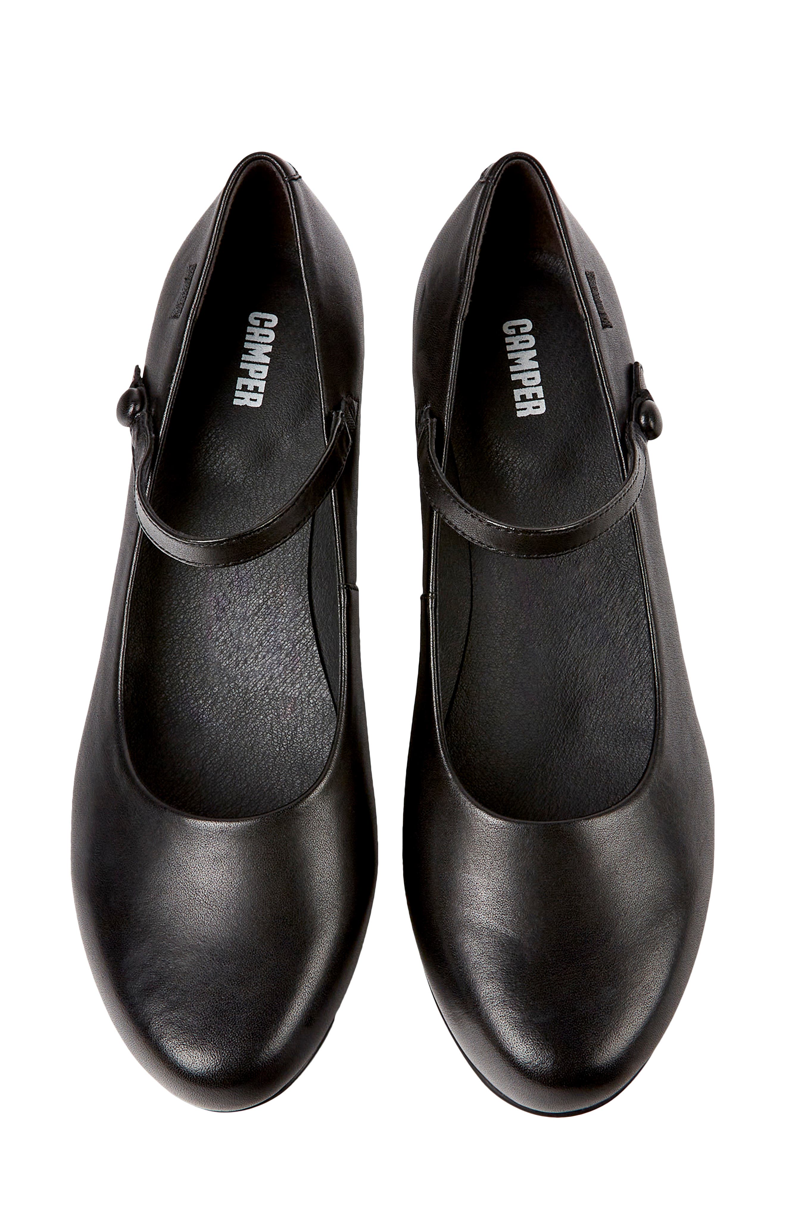 Camper Helena Bajo Mary Jane Pump, Alternate, color, Black