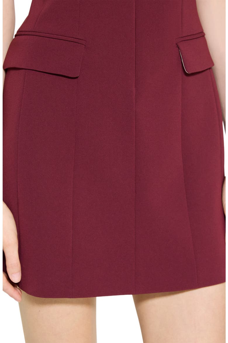 Short Sleeve Front Zip Minidress, Alternate, color, GRENACHE - 1PA