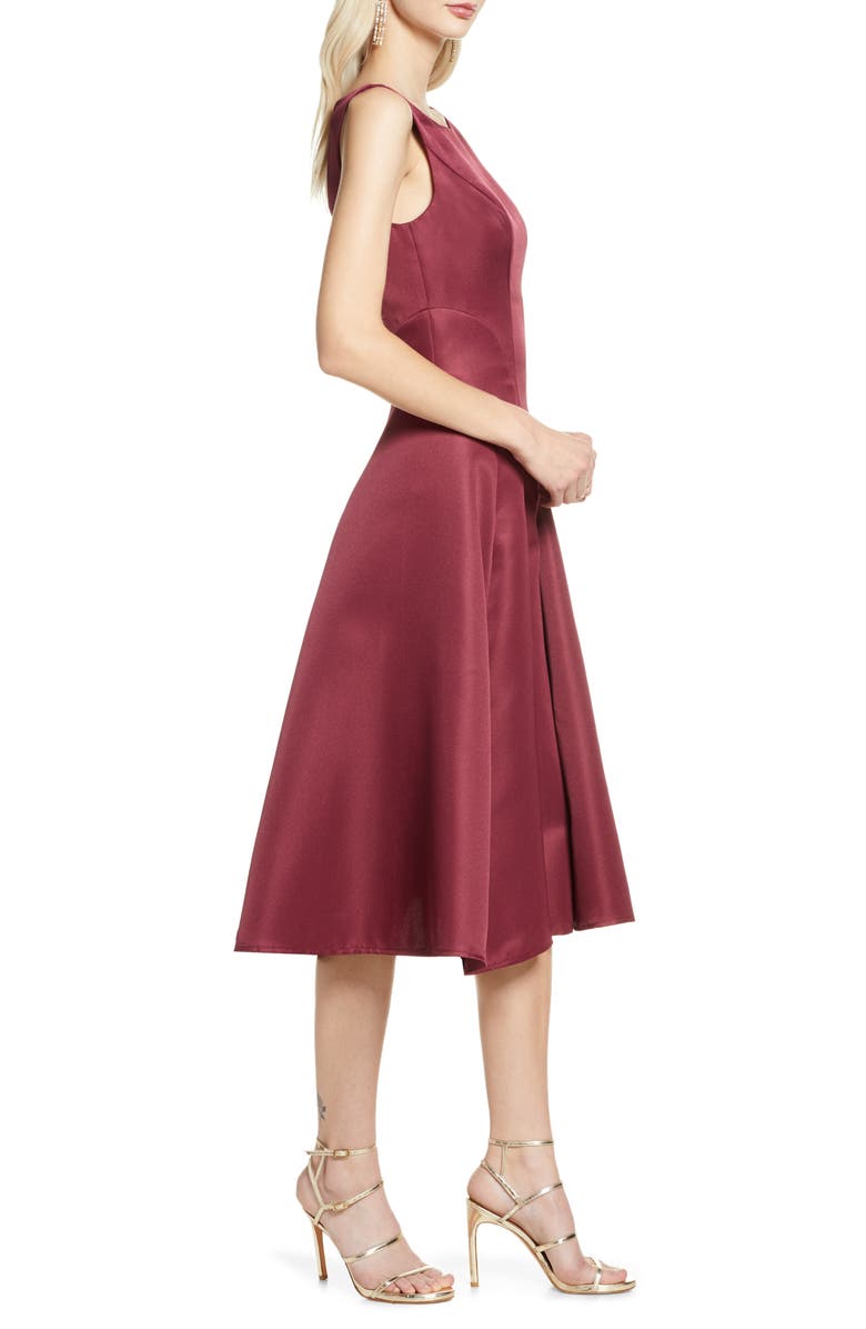 Chi Chi London Bracken Satin Fit & Flare Cocktail Dress, Alternate, color, 