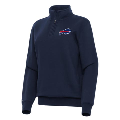 Women's Antigua  Navy Buffalo Bills Victory Quarter-Zip Top