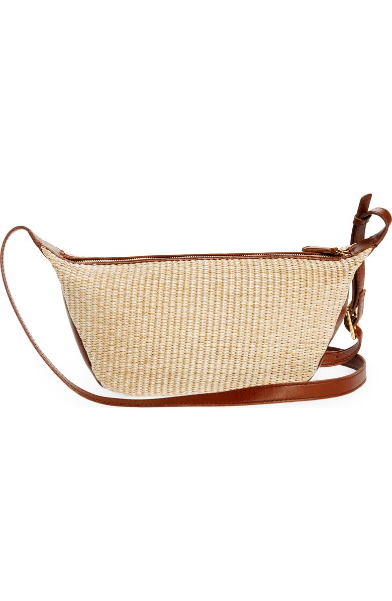 Madewell The Sling Raffia & Leather Crossbody Bag, Alternate, color,