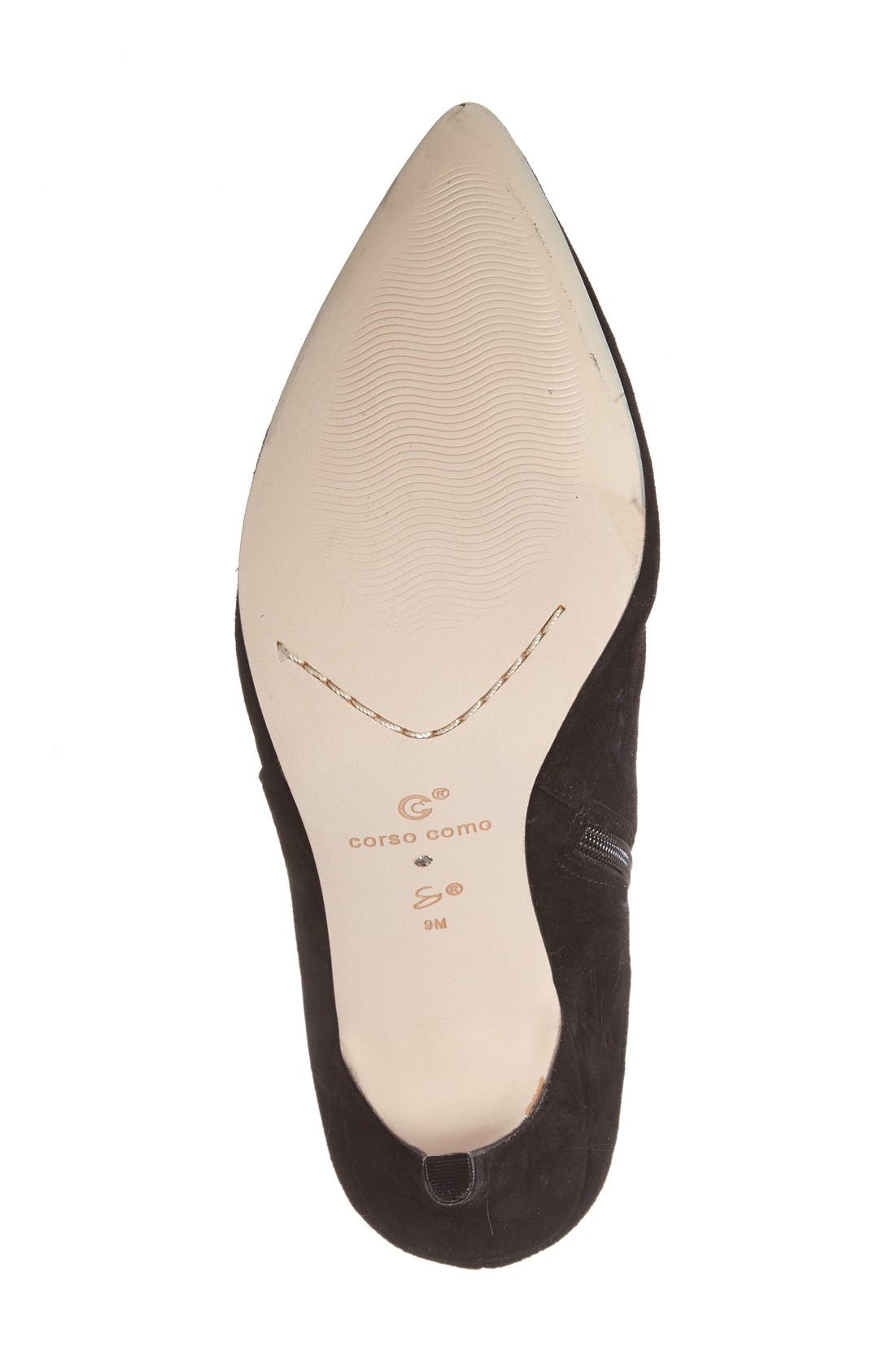 'Roster' Pointy Toe Bootie, Alternate, color, BLACK SUEDE