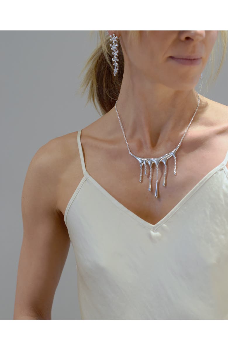 Lucy Quartermaine Melting Drop Necklace, Alternate, color, Sterling Silver