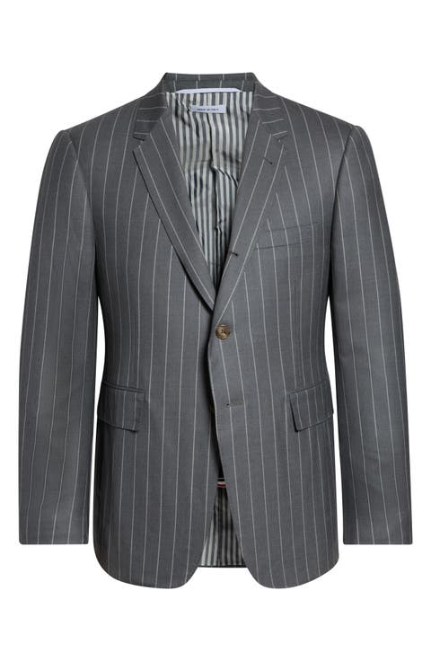 Flannel Chalk Stripe Sportcoat with Armbands