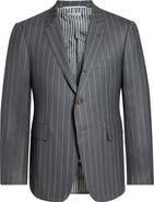 Thom Browne Flannel Chalk Stripe Sportcoat with Armbands