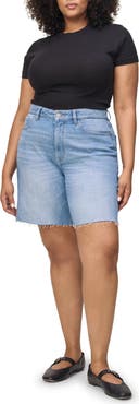 WARP+WEFT Girlfriend Stretch Denim Shorts