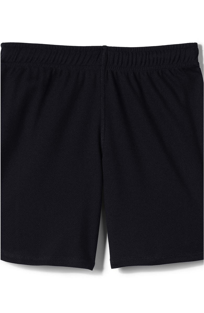 Lands' End School Uniform Girls Mesh Gym Shorts, Alternate, color, Black