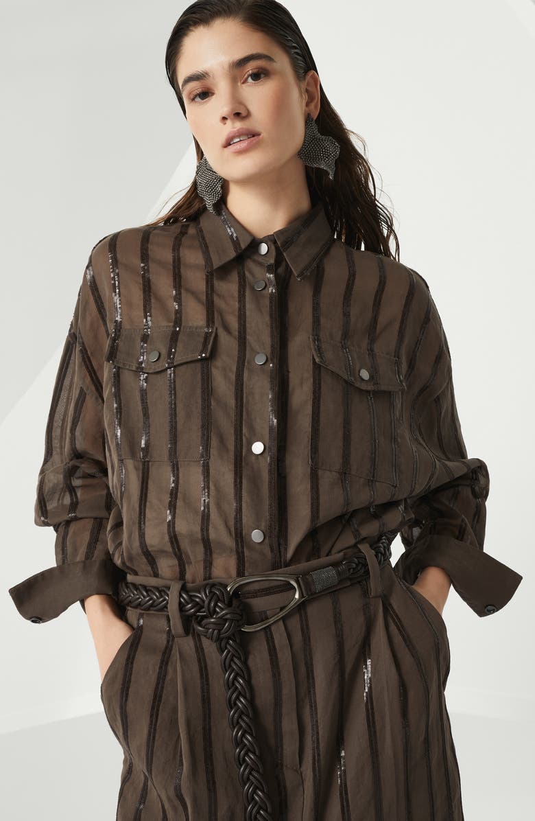 Brunello Cucinelli Nappa leather belt, Alternate, color, 