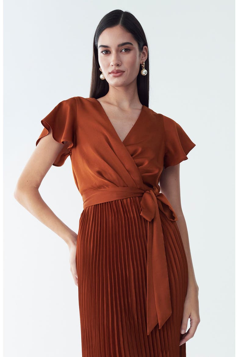 Faye Midi Dress, Alternate, color, Copper