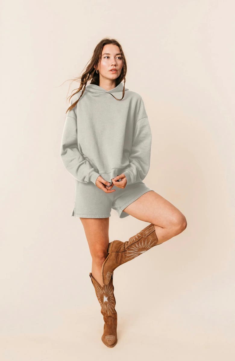 Ocio Women's Organic Cotton Teddy Everywhere Shorts, Alternate, color, Stone