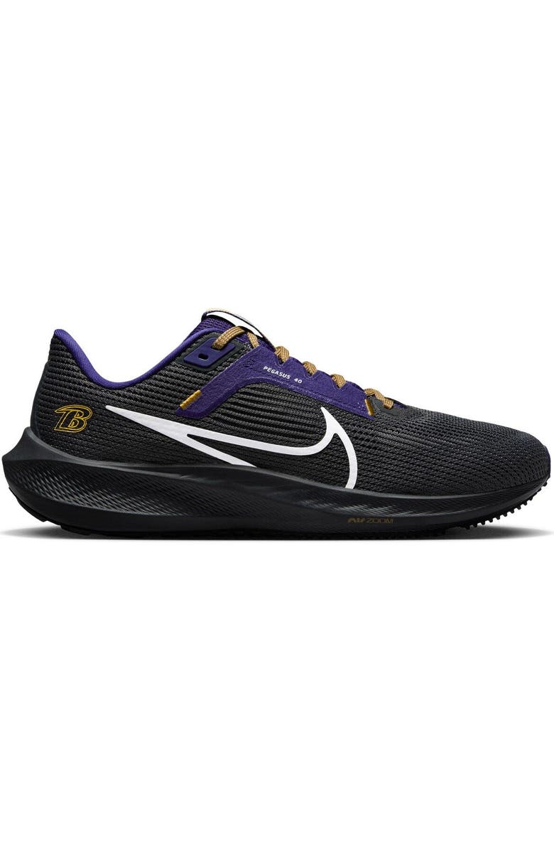 Nike Unisex Nike Anthracite Baltimore Ravens Zoom Pegasus 40 Running Shoe, Main, color,