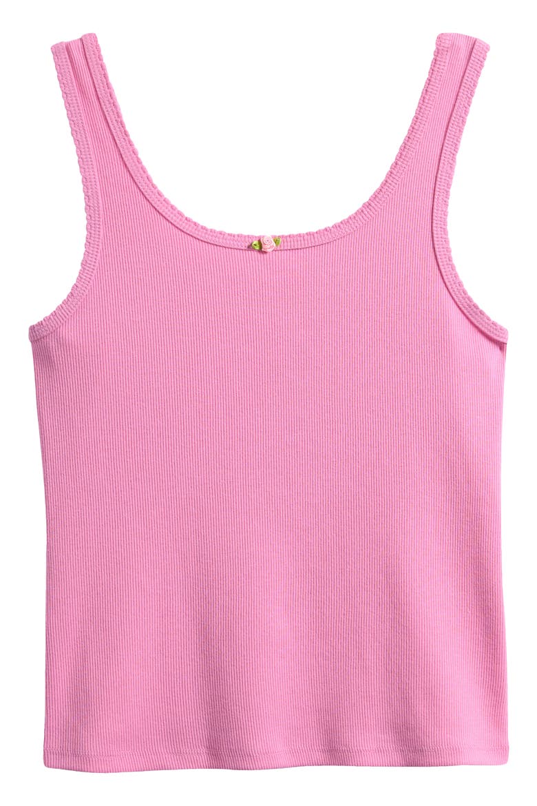 Kids' Sweet Rose Rib Tank, Main, color, PINK MOONLITE