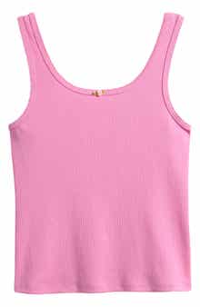 Treasure & Bond Kids' Sweet Rose Rib Tank