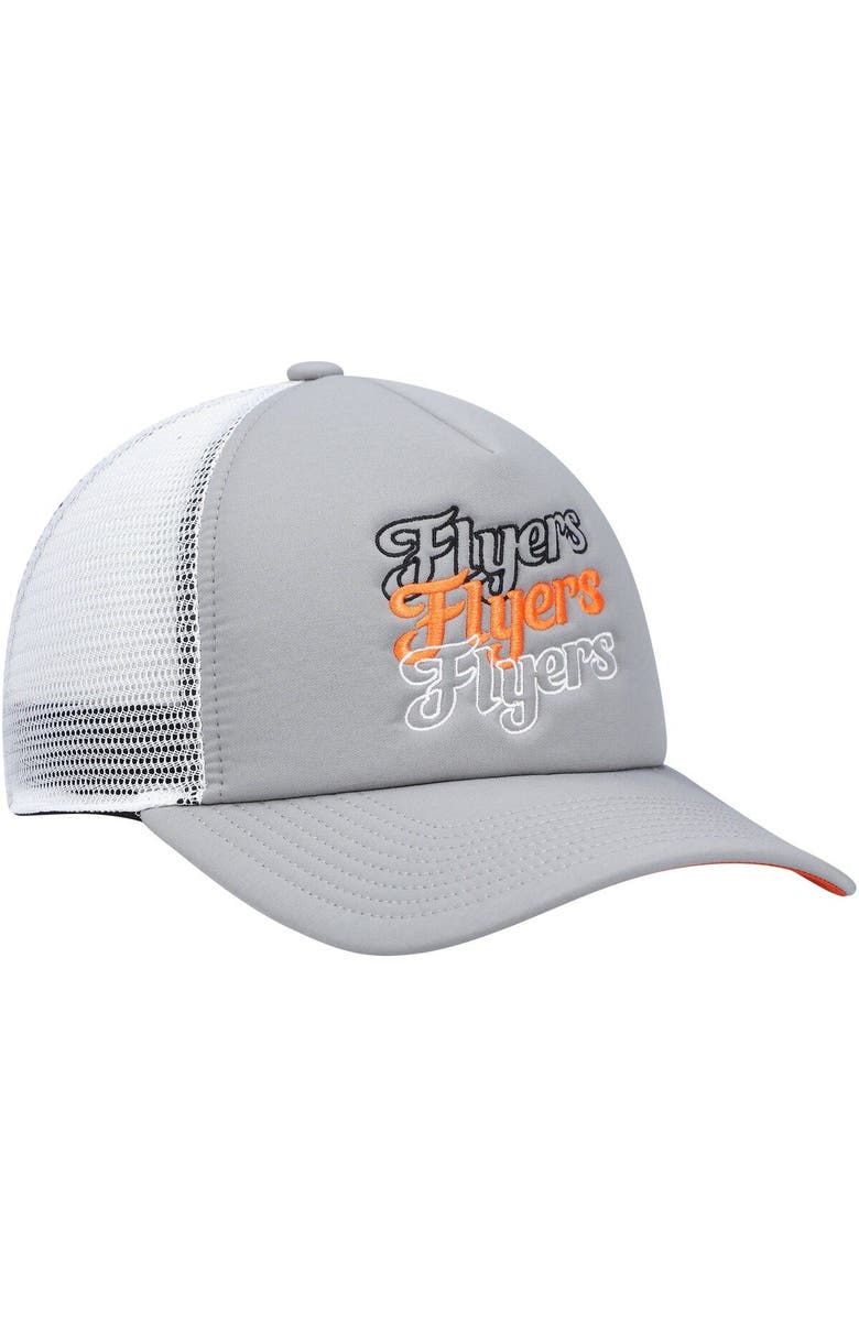 adidas Women's adidas Gray/White Philadelphia Flyers Foam Trucker Snapback Hat, Alternate, color, Gray