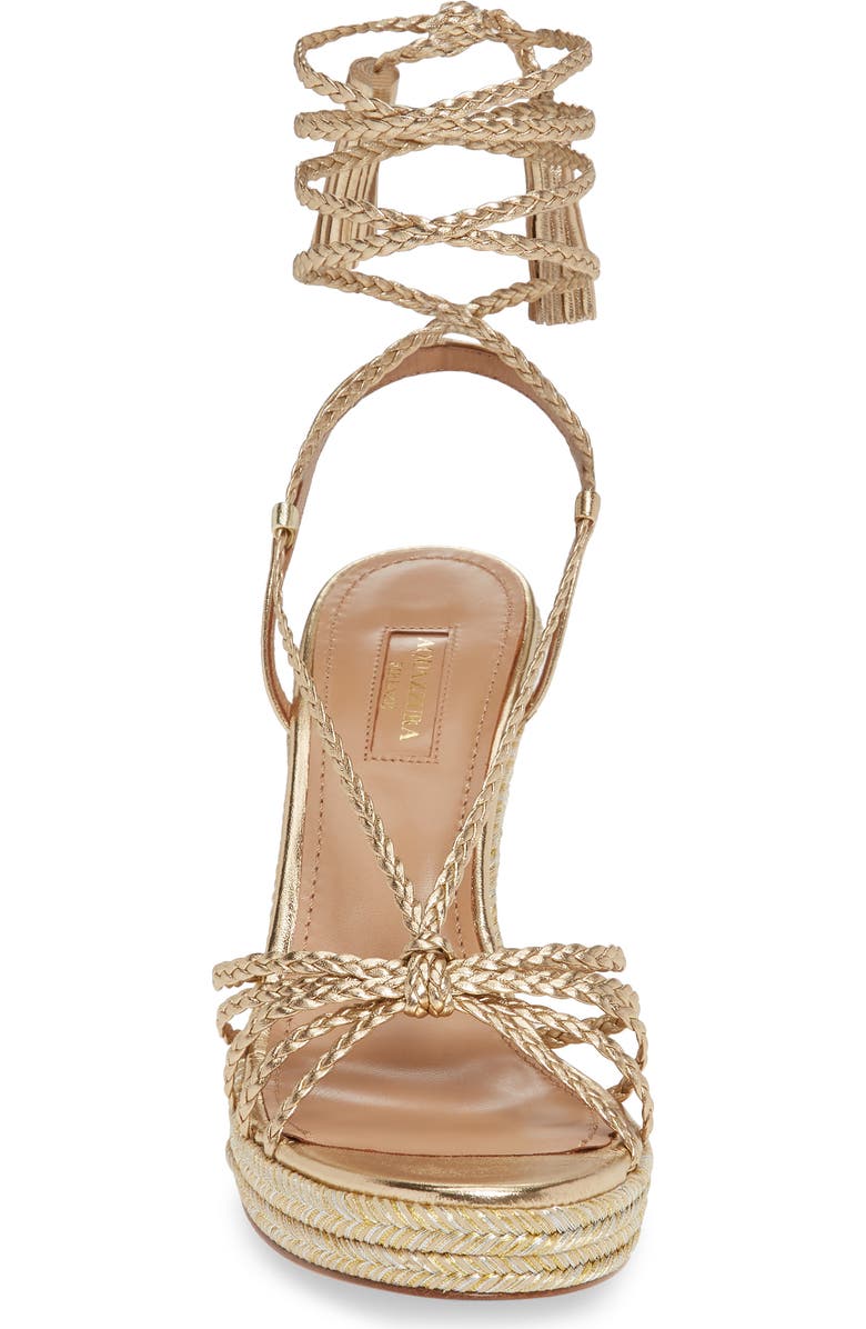 Aquazzura Savannah Wedge Sandal, Alternate, color,