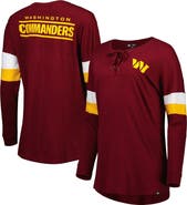 New Era Women's New Era  Burgundy Washington Commanders Athletic Varsity Lightweight Lace-Up Long Sleeve T-Shirt