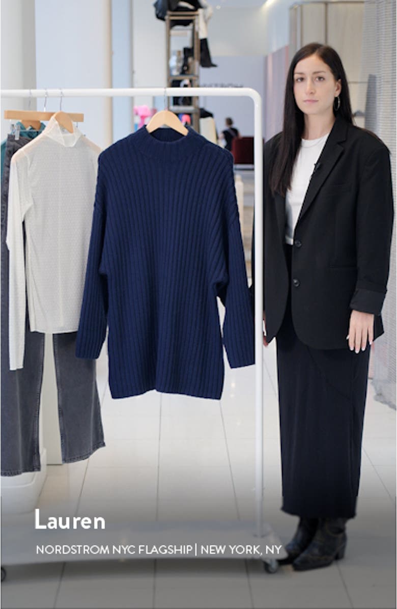 Linear Rib Merino Wool Sweater, sales video thumbnail