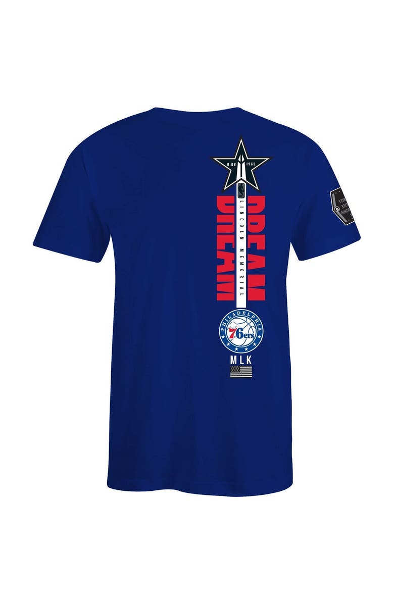 FISLL Unisex FISLL x Black History Collection Blue Philadelphia 76ers T-Shirt, Alternate, color, Blue