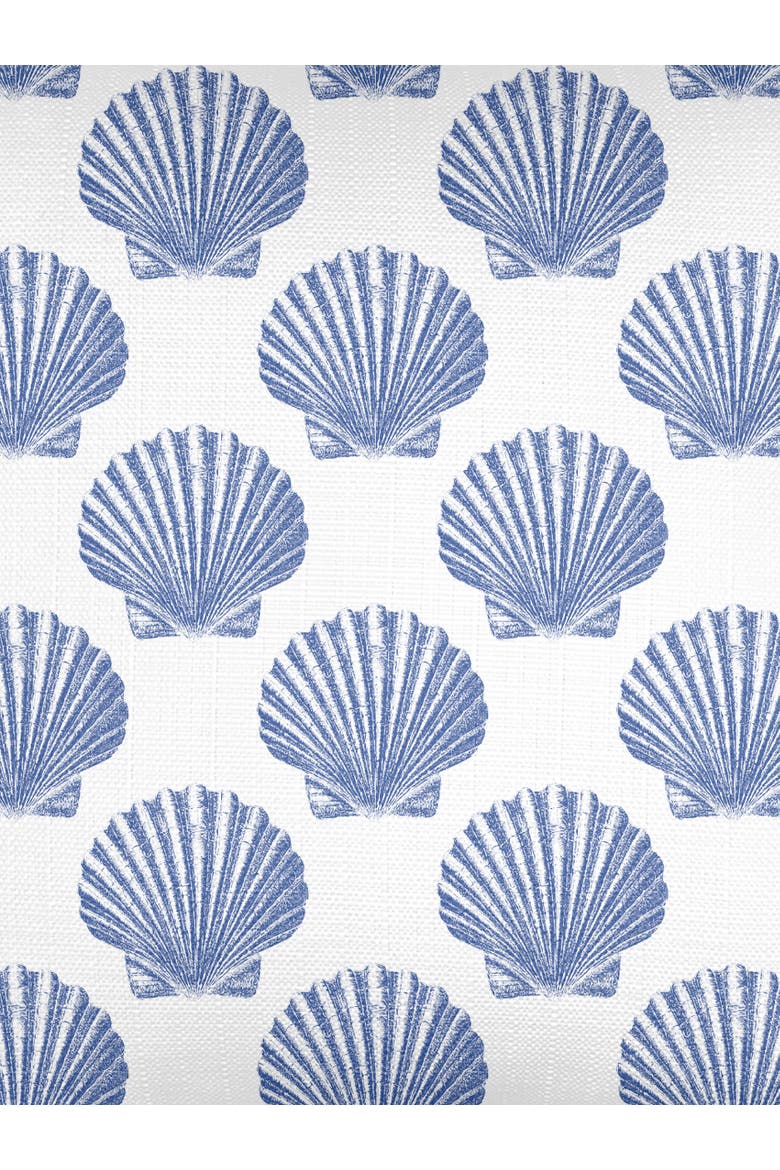 Vintage Shell Linen Euro Pillow Cover Only, Alternate, color, Navy Blue