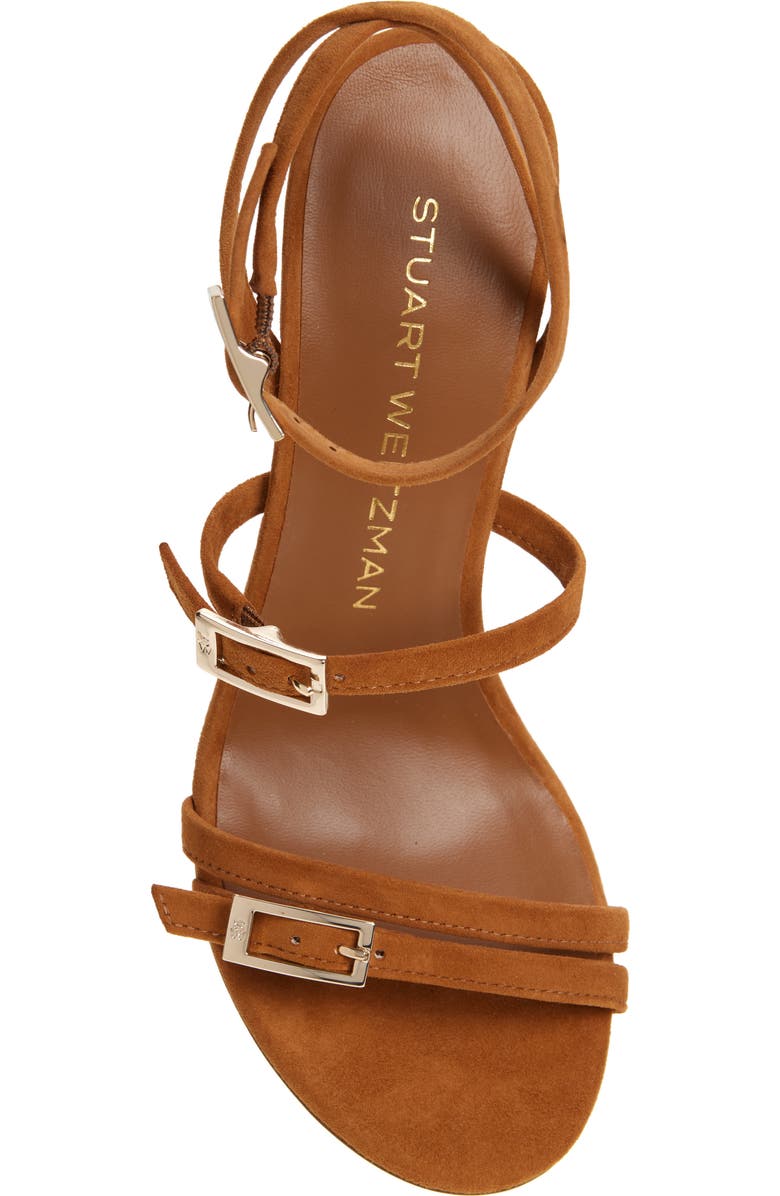 Stuart Weitzman Georgie Ankle Strap Sandal, Alternate, color, Hazel