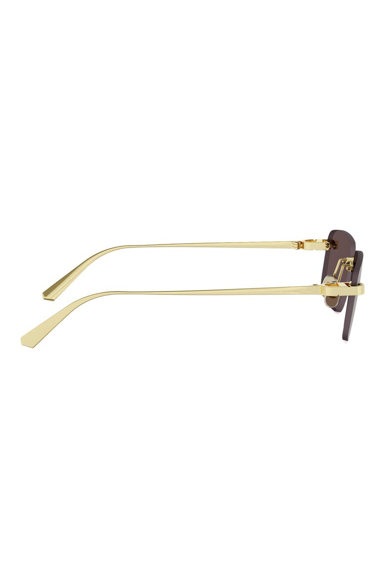 'CDior S4U Rectangular Sunglasses, Alternate, color, SHINY GOLD DH / SMOKE