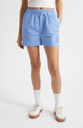 Sporty & Rich Crown Tennis Embroidered Poplin Shorts