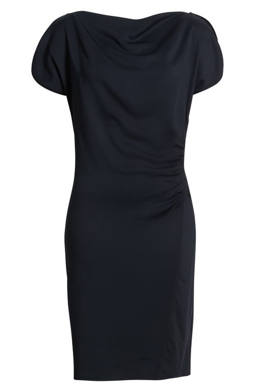 Hugo Boss Boss Devania Ruched Sheath Dress In Black