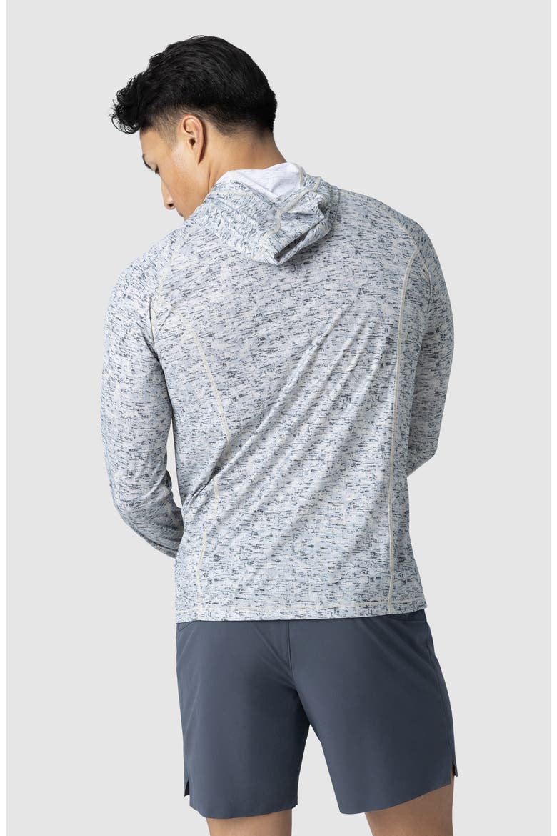 Echo Recycled Polyester Hoodie, Alternate, color, OYSTER TRAVERSE PRINT