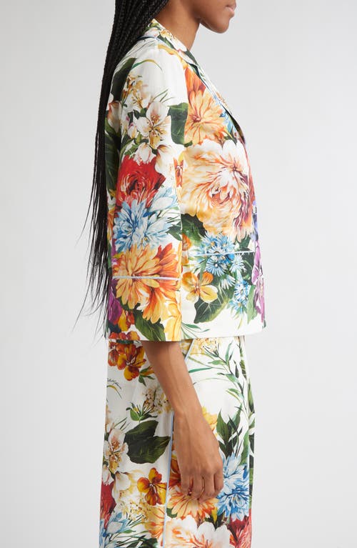 Dolce & Gabbana Dolce&gabbana Floral Button-up Top In Green