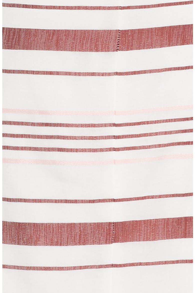 On Her Own Strapless Midi Dress, Alternate, color, IVORY STRIPE
