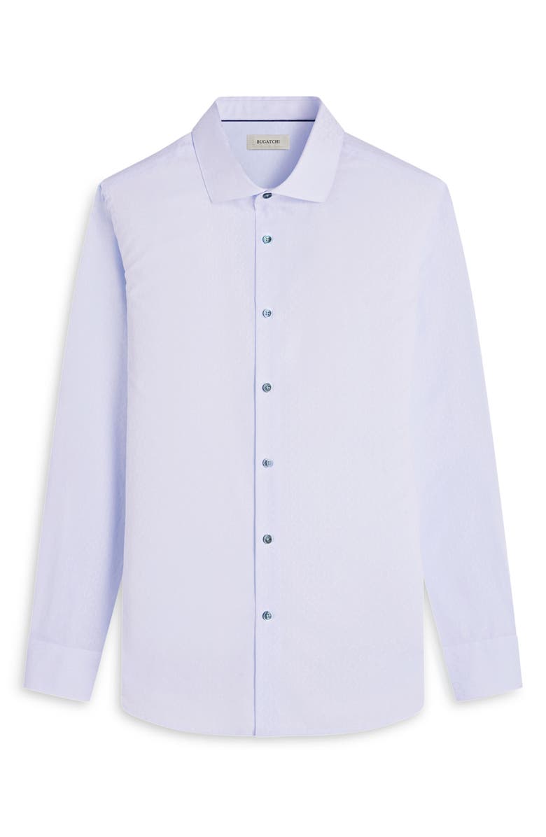 Bugatchi Axel Shaped Fit Button-Up Shirt, Alternate, color, Salt