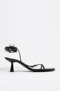 Bimba y Lola Leather Heeled Sandal With Piercings