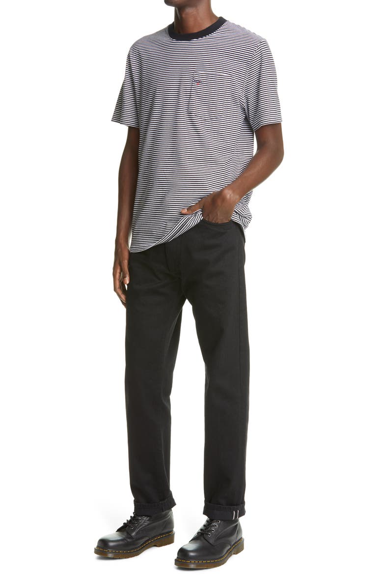 Stripe Pocket T-Shirt, Alternate, color, BLACK