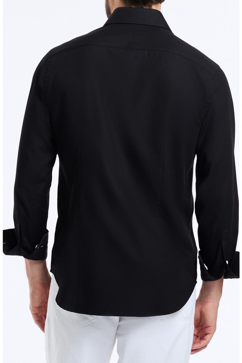 Arch Long Sleeve Dress Shirt, Alternate, color, BLACK