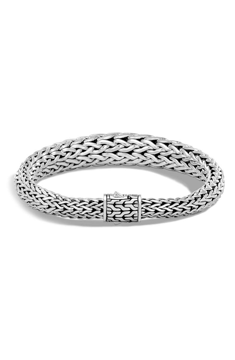 John Hardy Sterling Silver Classic Chain Graduated Bracelet, Main, color, 