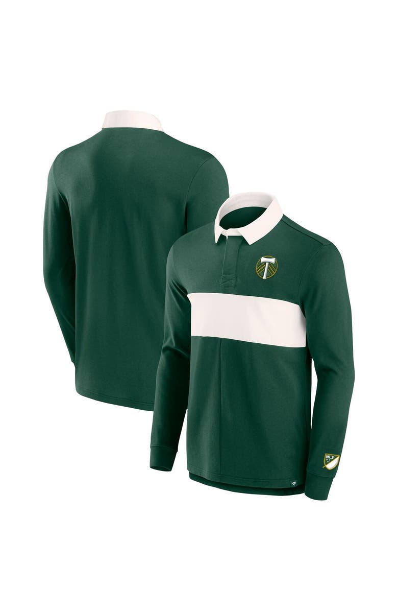 FANATICS Men's Fanatics Branded Green Portland Timbers Forever Casuals Long Sleeve Striker Polo, Main, color, Green