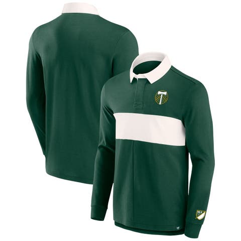 Men's Fanatics Branded Green Portland Timbers Forever Casuals Long Sleeve Striker Polo