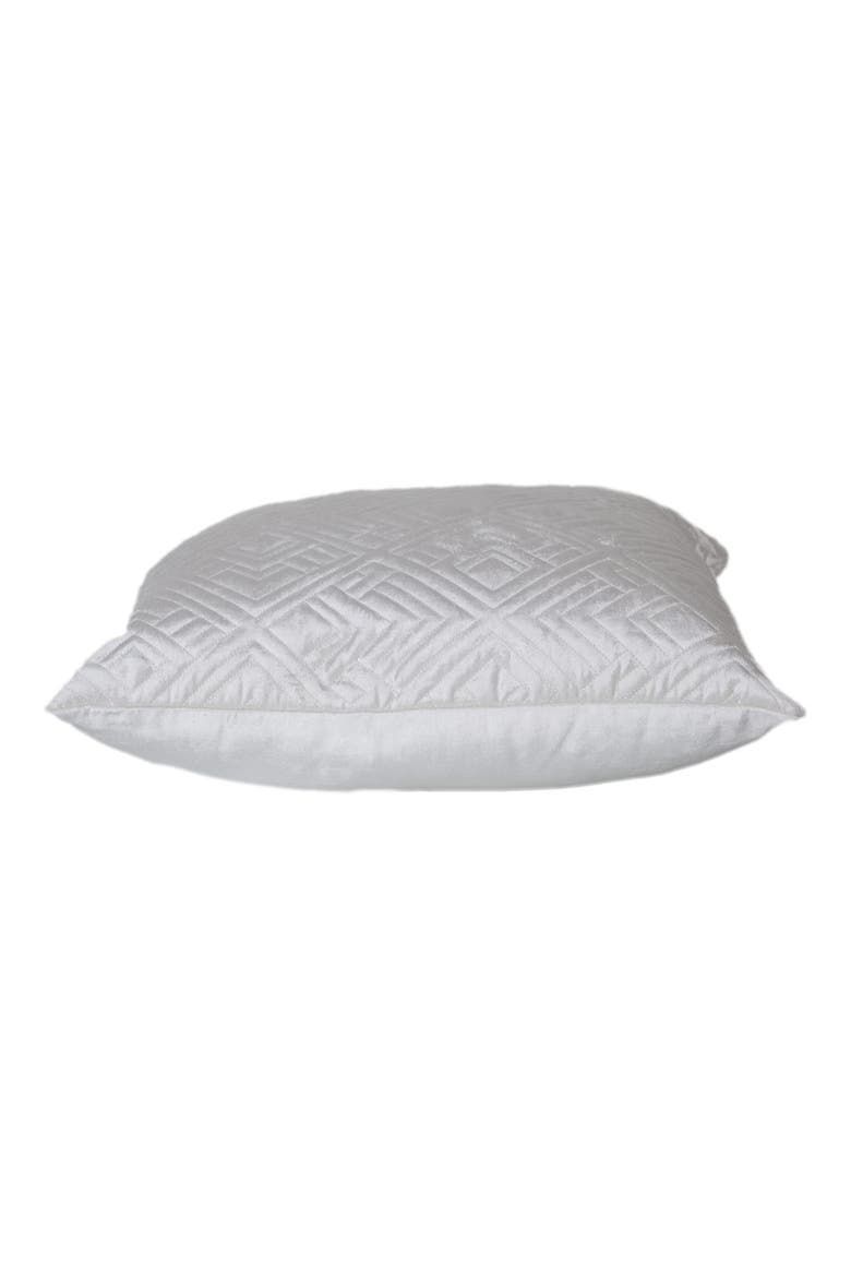 Tufted Velvet Throw Pillow, Alternate, color, WHITE
