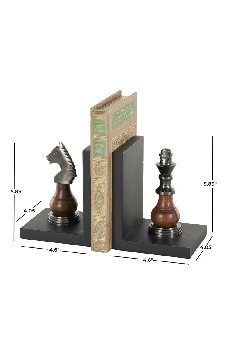 SONOMA SAGE HOME Chess Board Set of 2 Metal Bookends, Alternate, color,