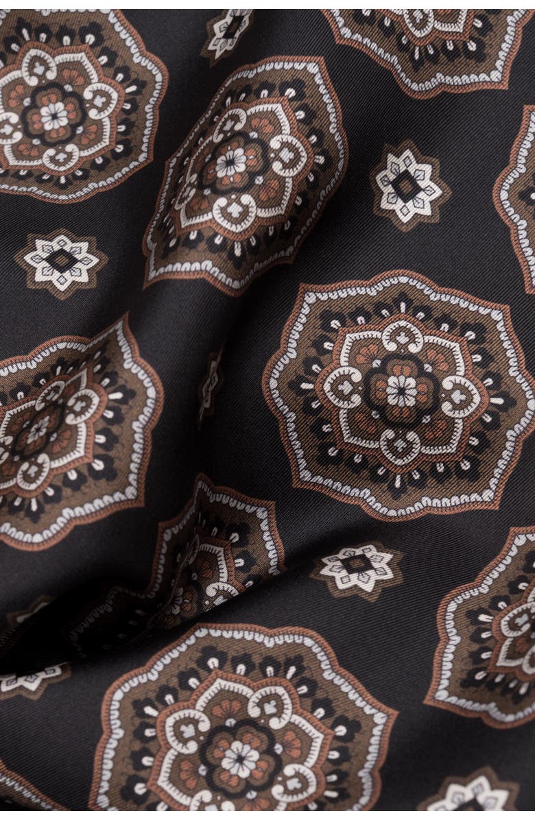 Elizabetta Jove - Wool Backed Silk Scarf for Men, Alternate, color, Black And Brown