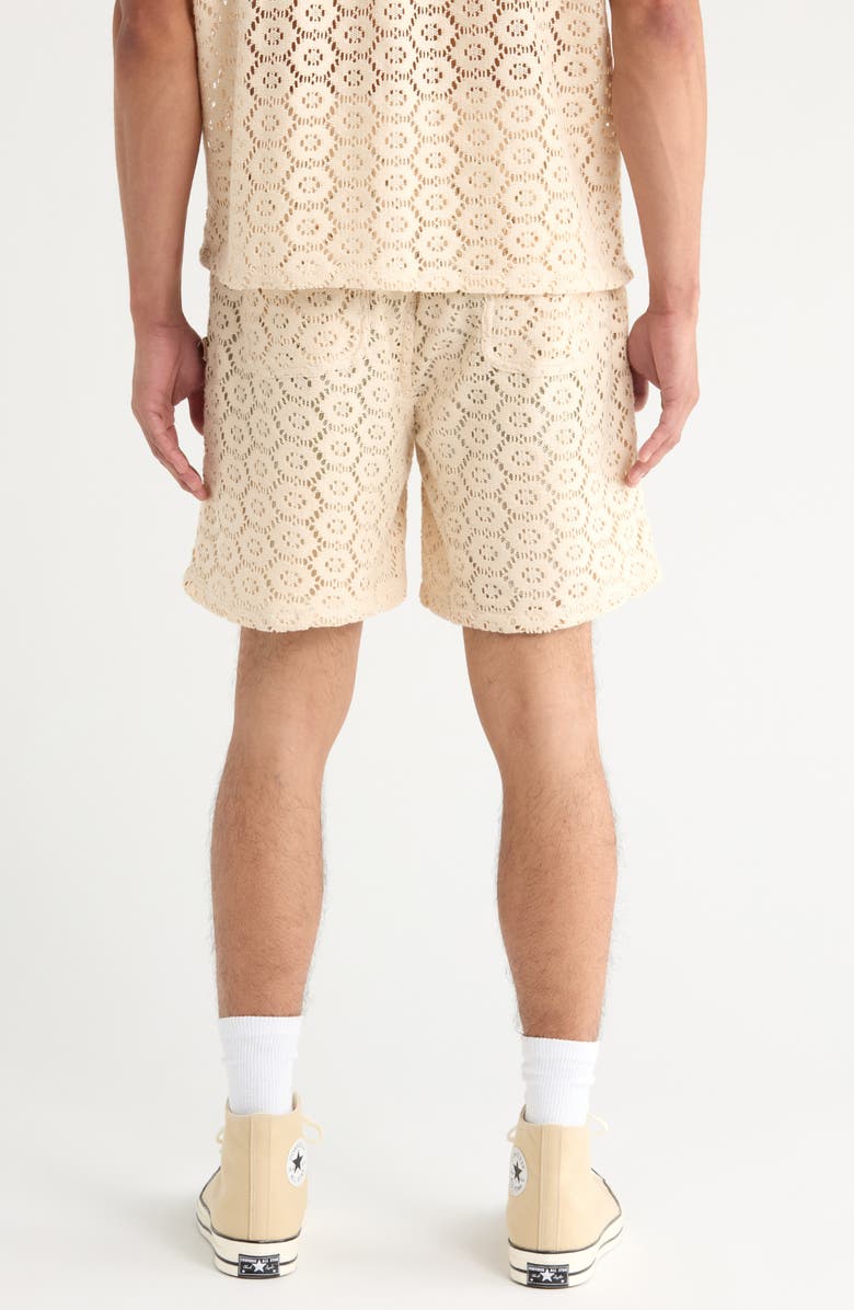 HONOR THE GIFT Open Stitch Drawstring Shorts, Alternate, color, Bone