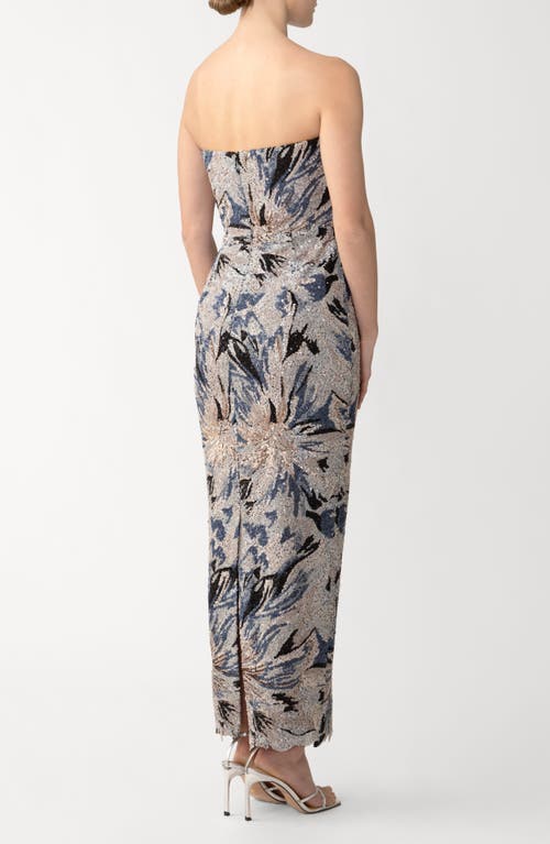 Sau Lee Meryl Strapless Sequin Gown In Multi