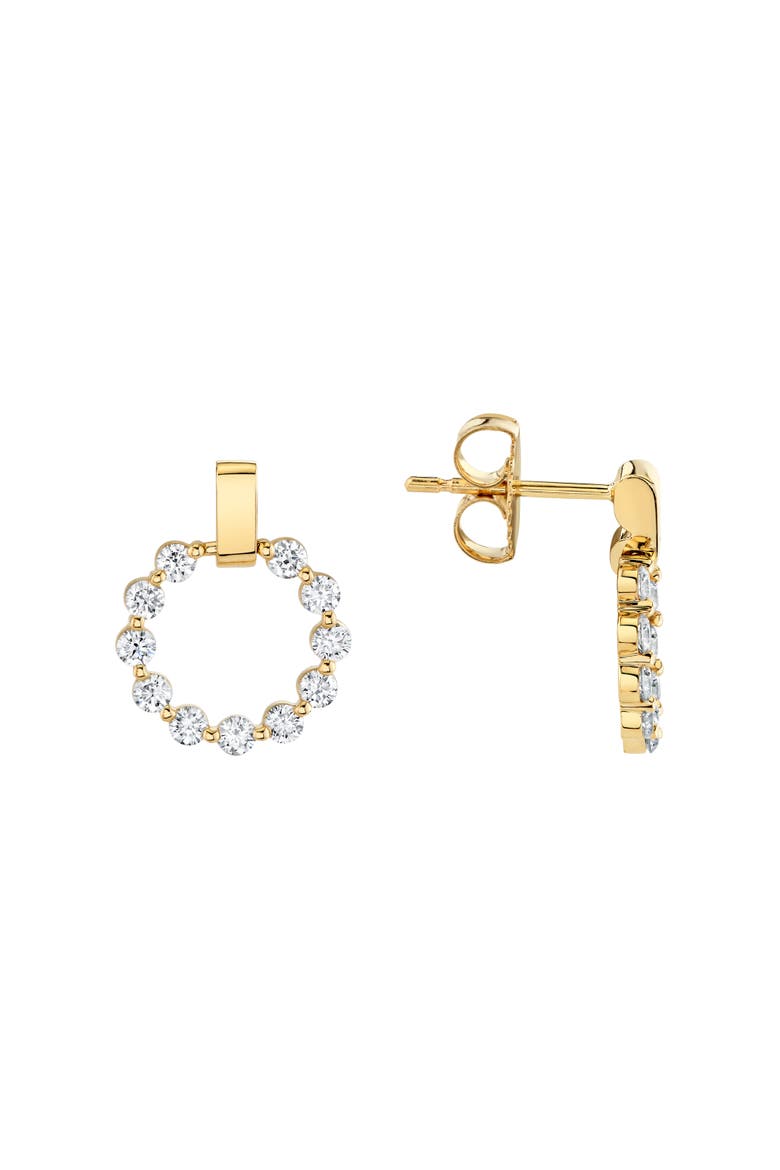 Cloud Mini Single Drop Earrings, Alternate, color, Yellow Gold