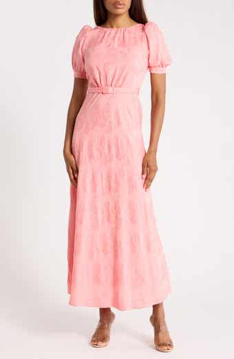 Pearl Puff Sleeve Maxi Dress